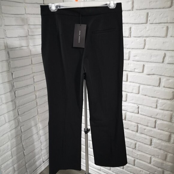 NWT Zara Women Size Medium Ladies Black Straight Leg Pants - Picture 2 of 14